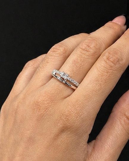 ANILLO ACERO BLANCO 12