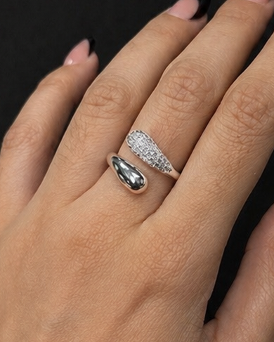 ANILLO ACERO BLANCO 10